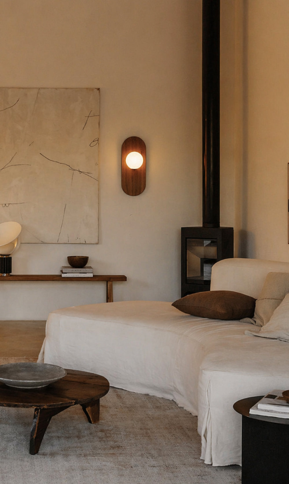 Nyla Obround Wall Sconce - Walnut