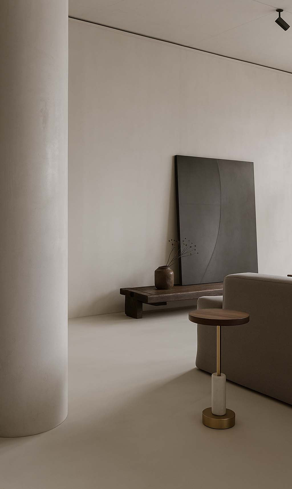 Ari White Marble Drink Table