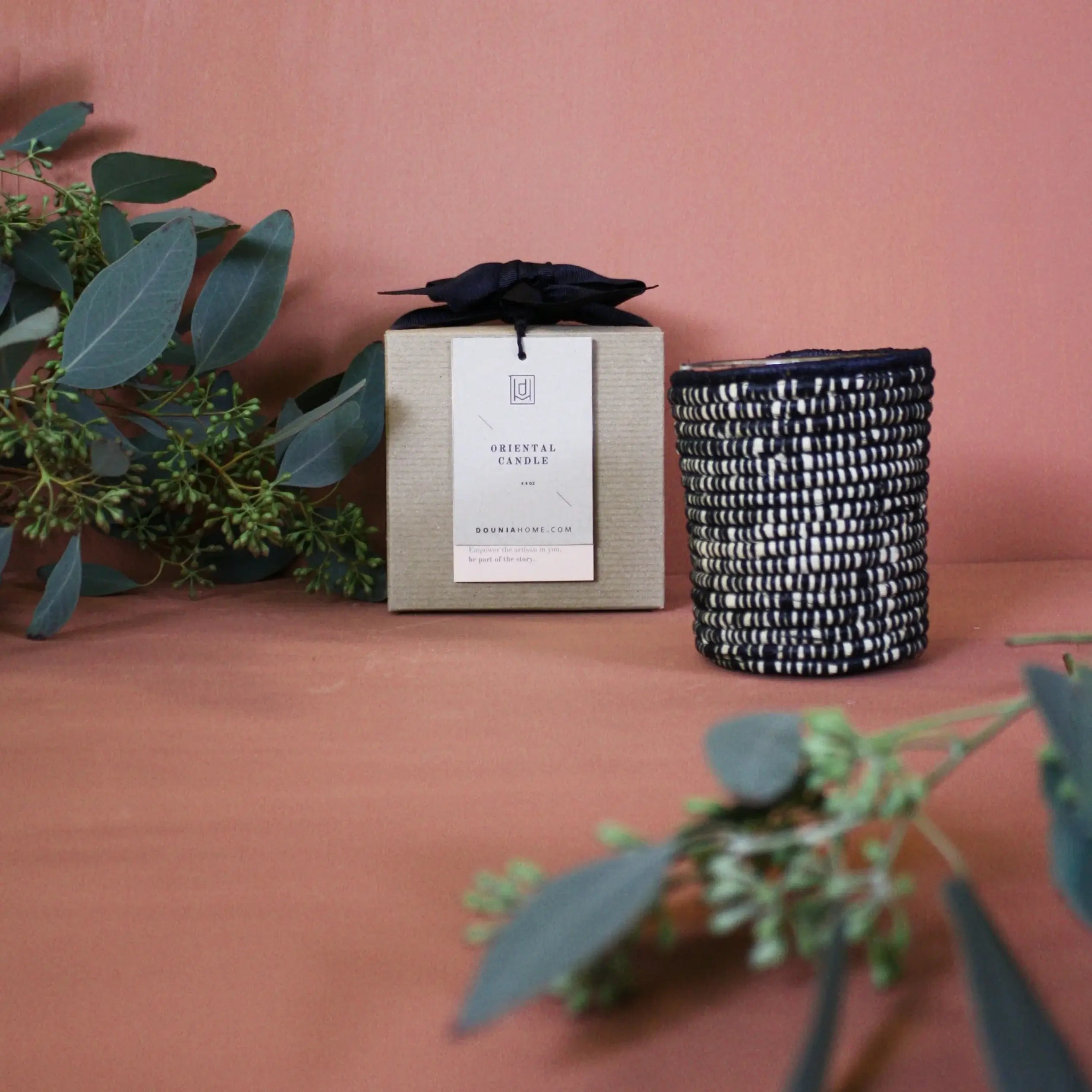 Dounia home Candle in  made of Raffia