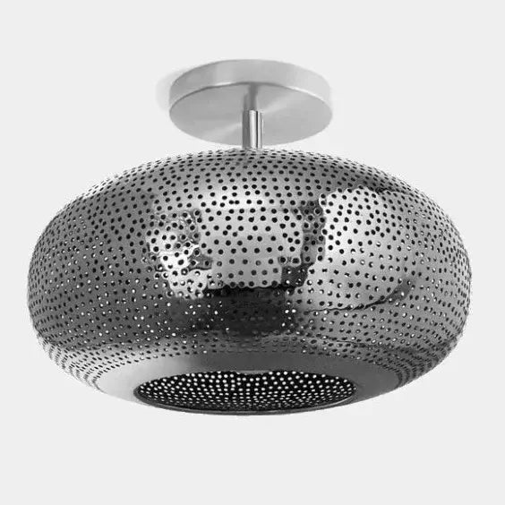 Dounia home Ceiling flush mount in nickel silver  made of Metal, Model: LIla