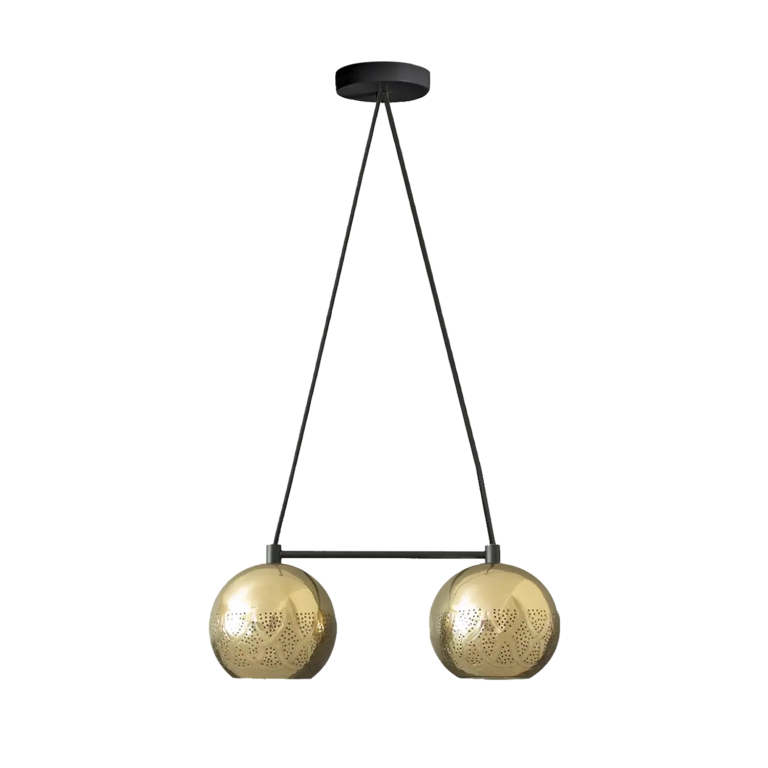 Dounia home chandelier in Polished brass  made of Metal, Model: Nur R