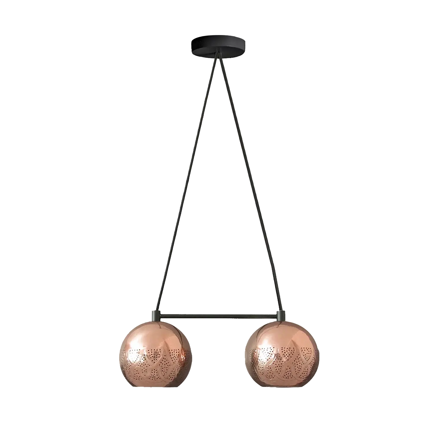 Dounia home chandelier in Polished copper made of Metal, Model: Nur R