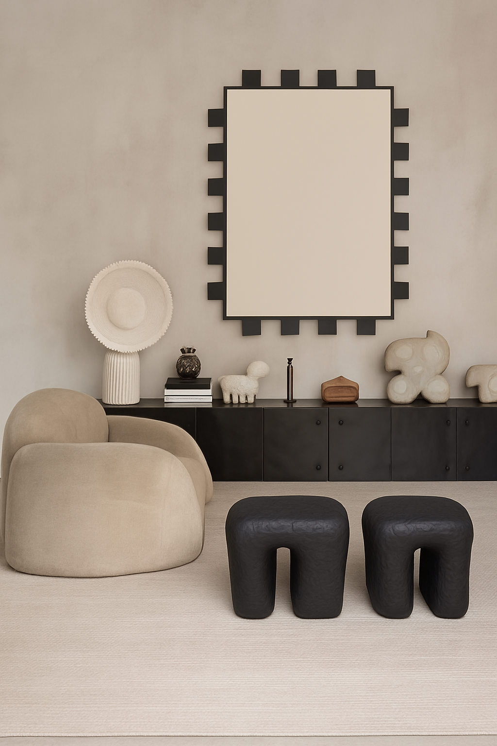 Checkered Wall Mirror