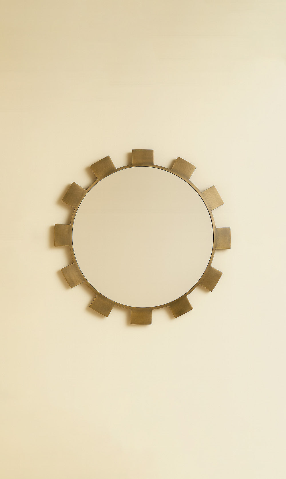 Checkered Round Mirror