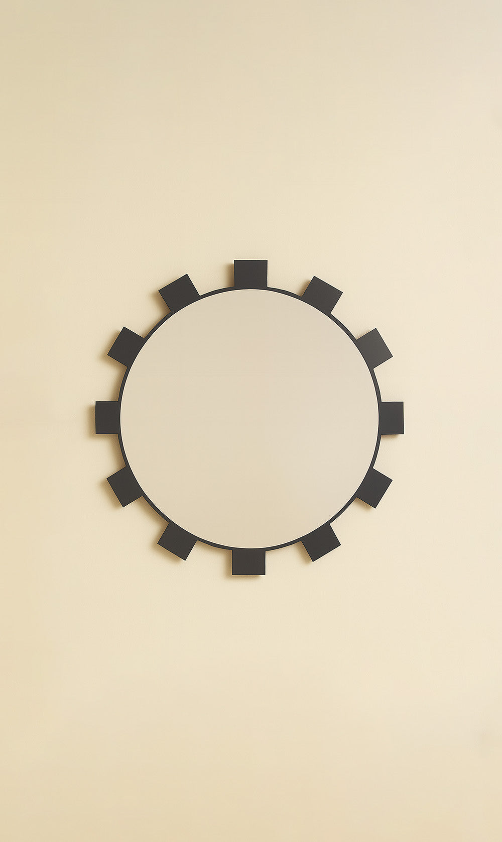 Checkered Round Mirror