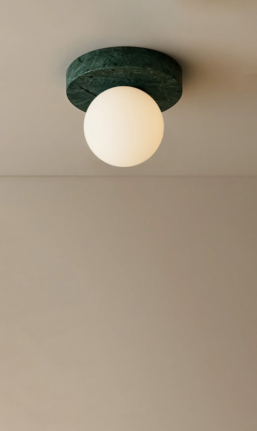 Maria Disc Flush Mount  - Green Marble