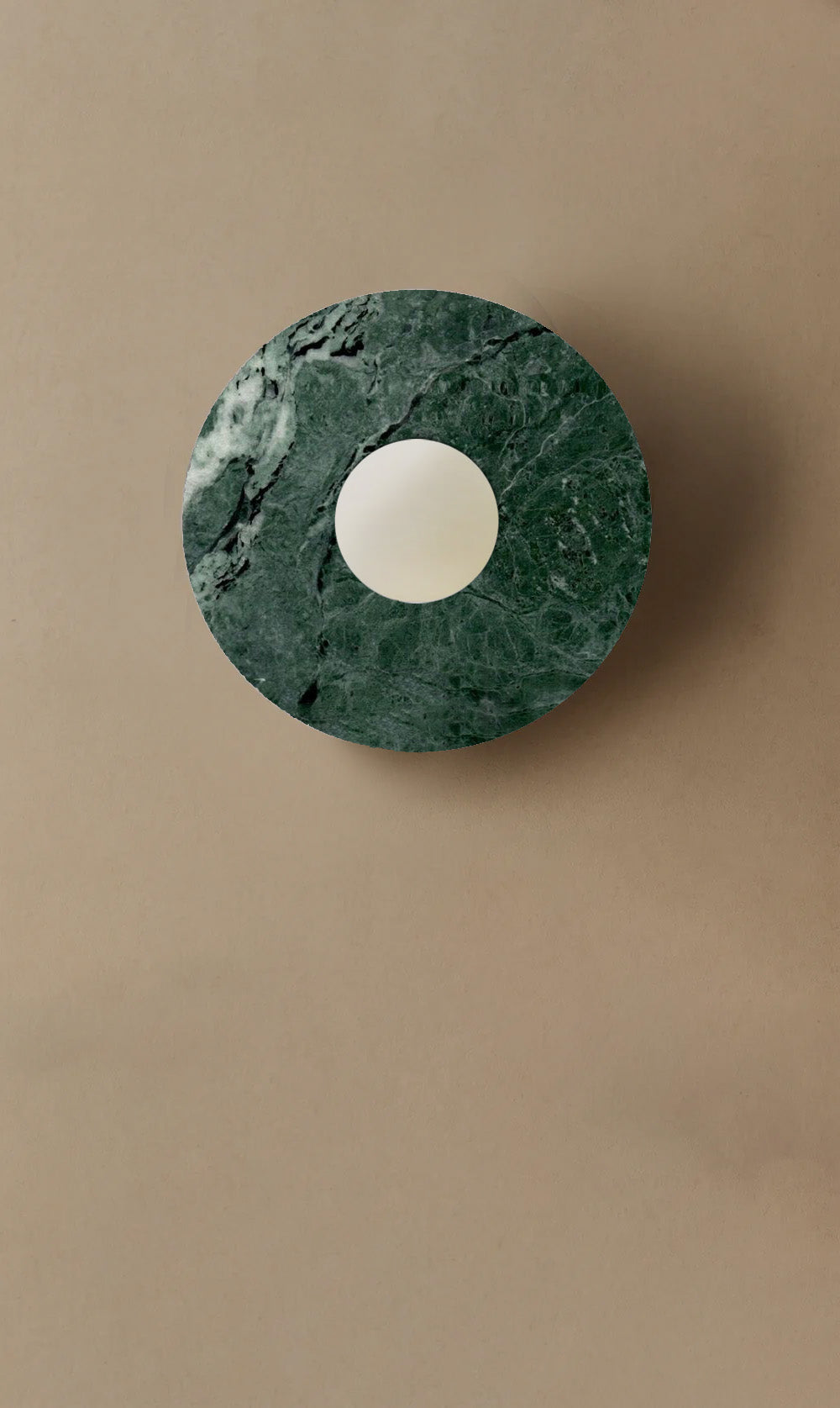 Maria Disc Wall Sconce  - Green Marble
