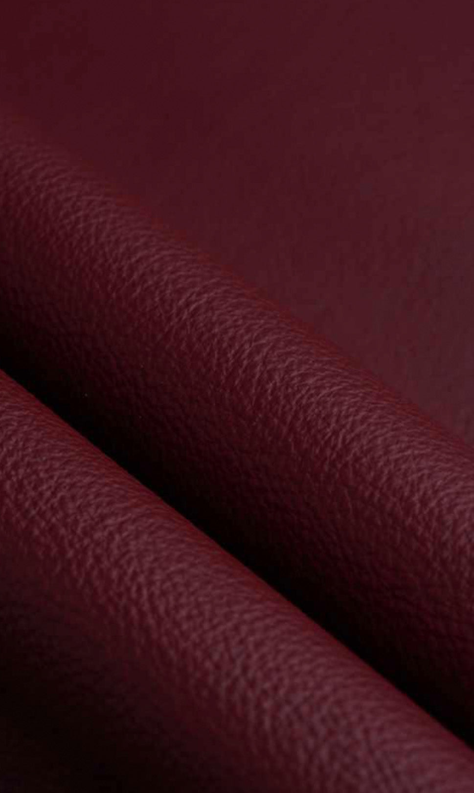 Kora Fringe Leather Ottoman - Bordeaux