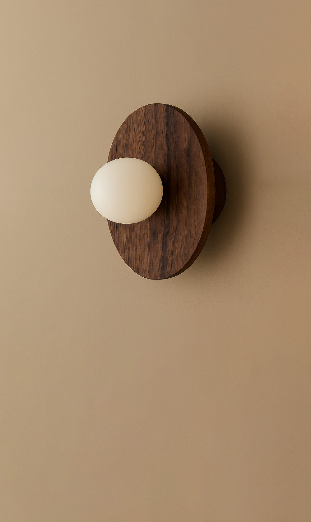 Maria Disc Wall Sconce  - Walnut