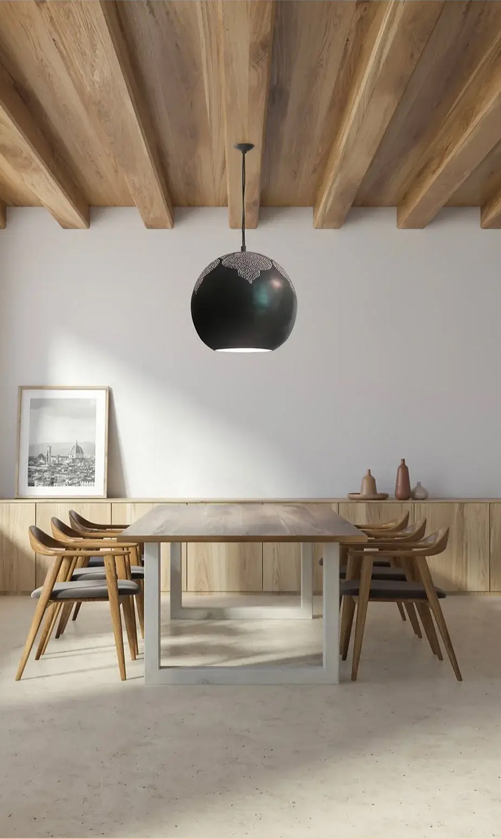 Najma Trellis Globe Pendant Light