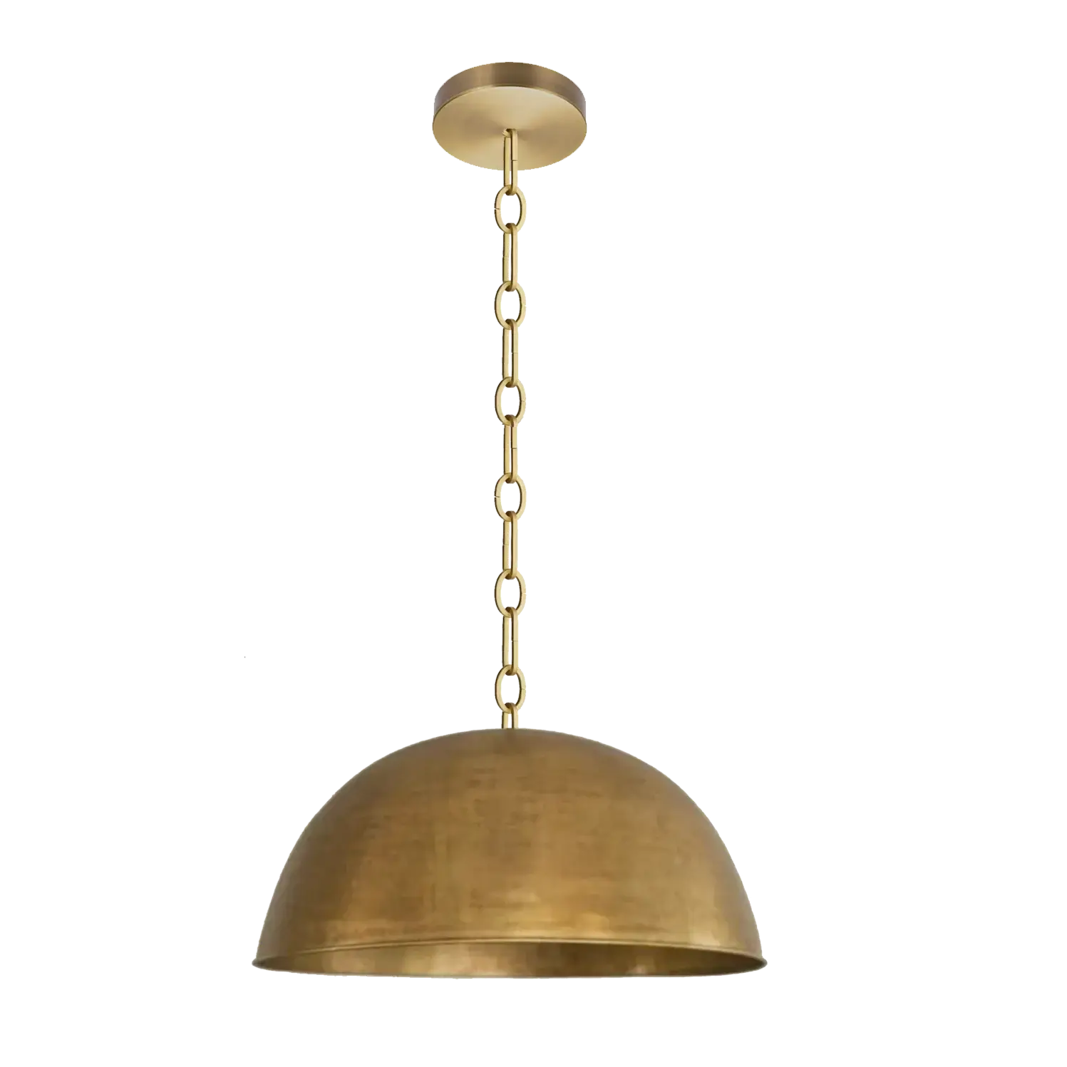 Dounia home Pendant light in Antique brass made of Metal, Model: Quba lagre Dome
