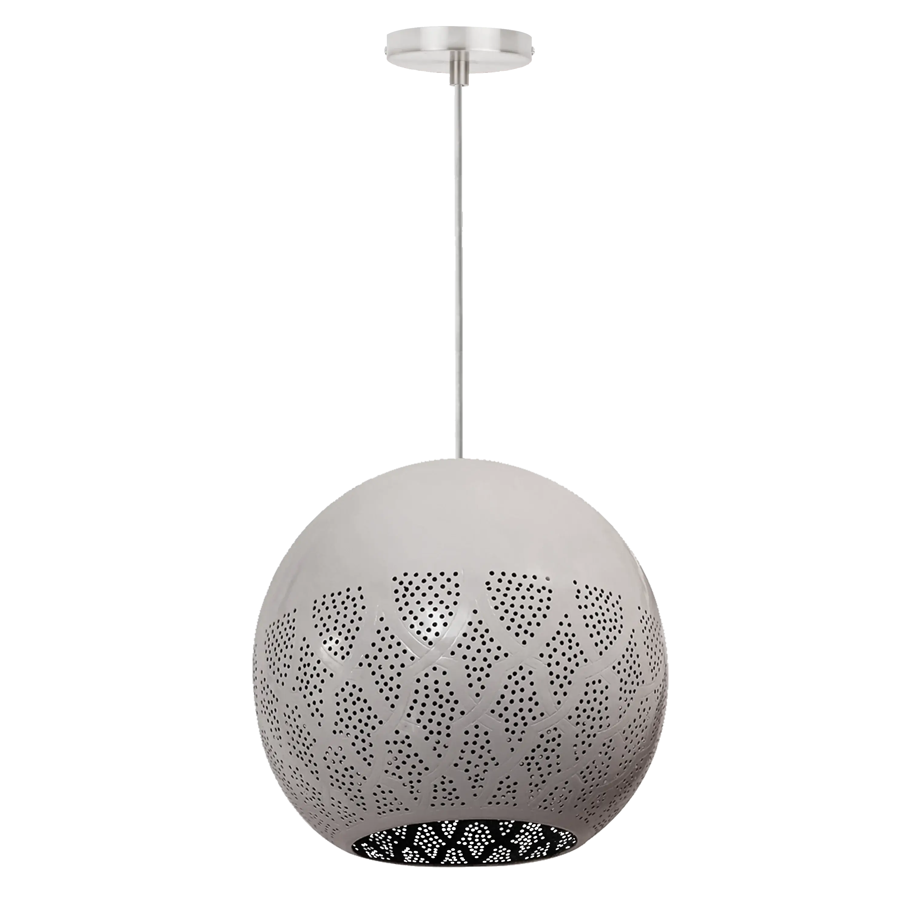 Dounia home Pendant light in ivory made of Metal, Model: Nur reversed-color