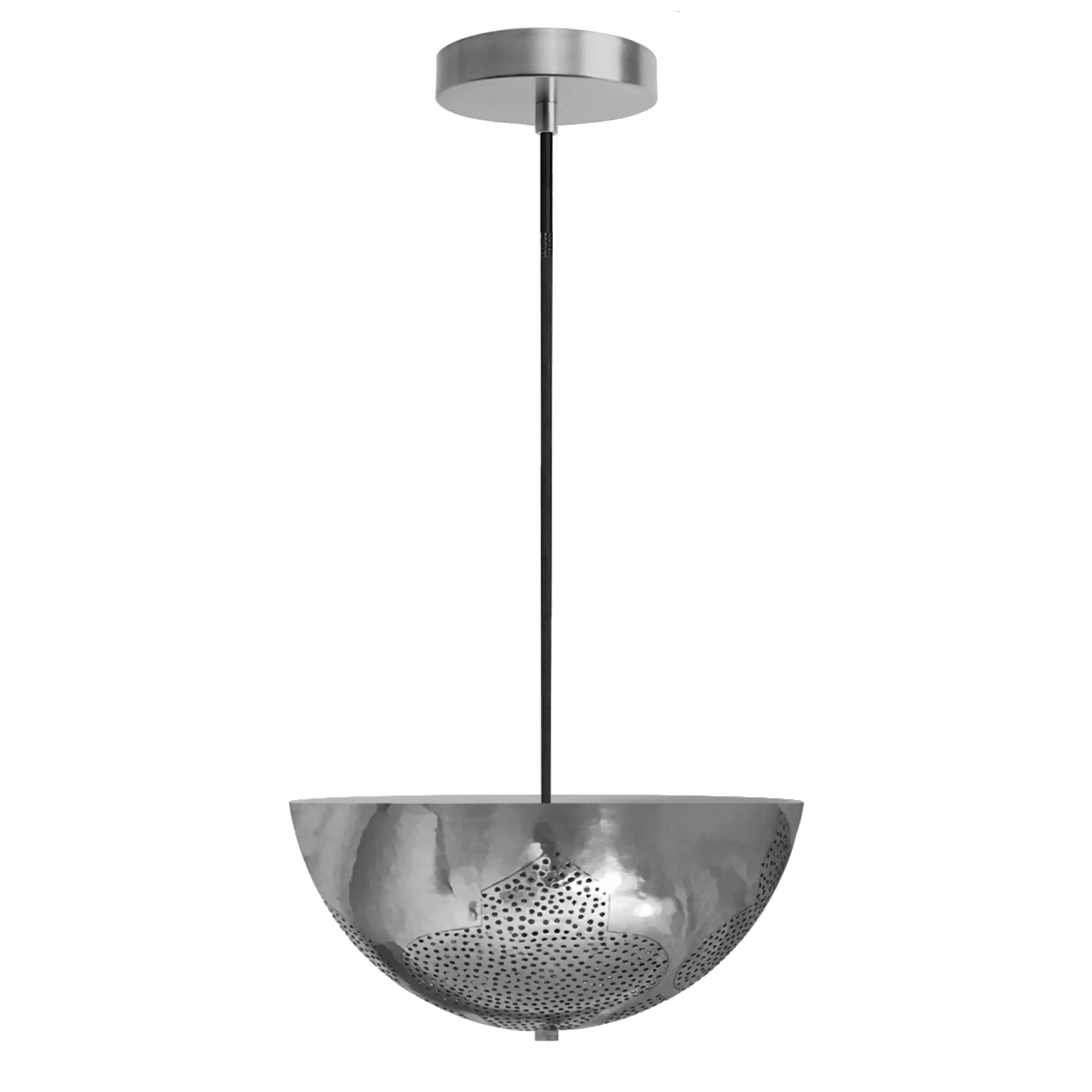 Dounia home Pendant light in  nickel silver  made of Metal, Model: Najma dome