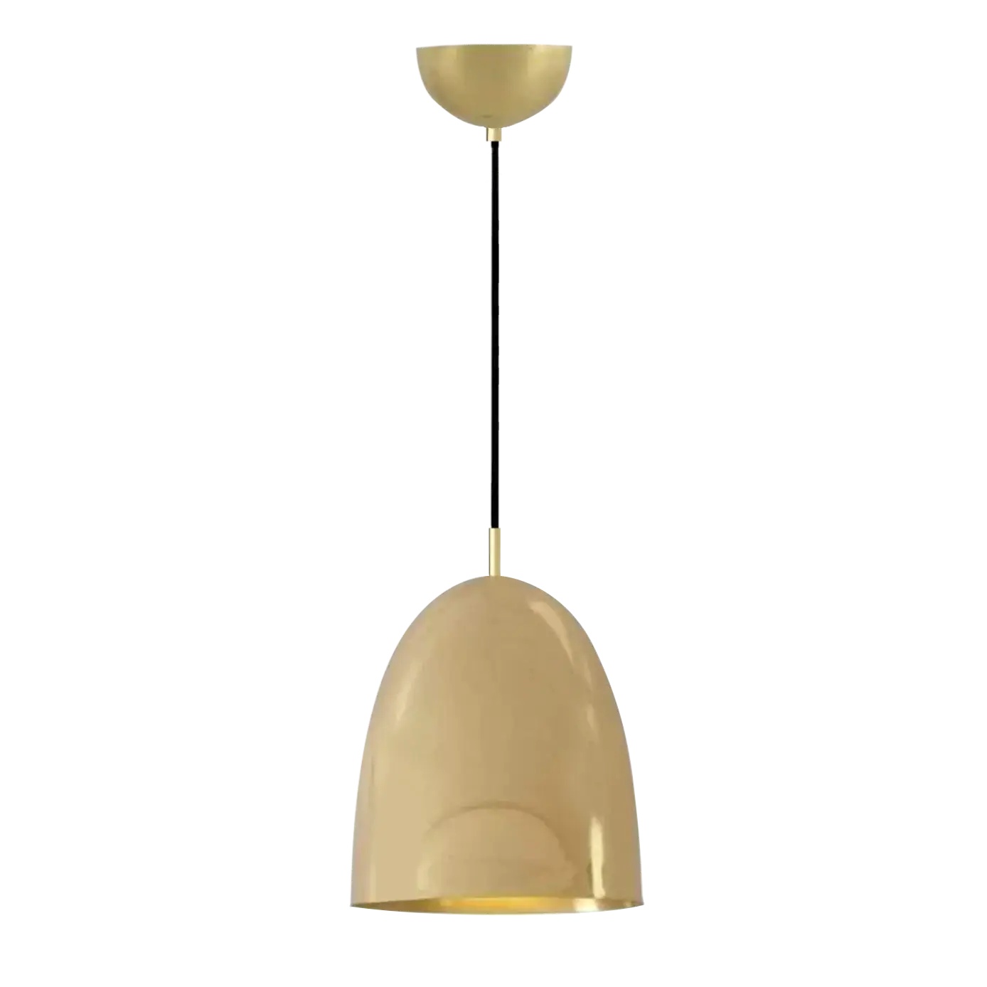 Dounia home Pendant light in Polished brass   made of Metal, Model: Roya  dome