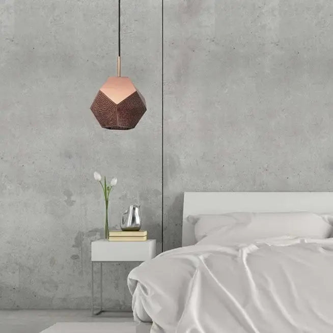 Dounia home Pendant light in Polished copper made of METAL,  used as a bedroom lighting, Model: Ula