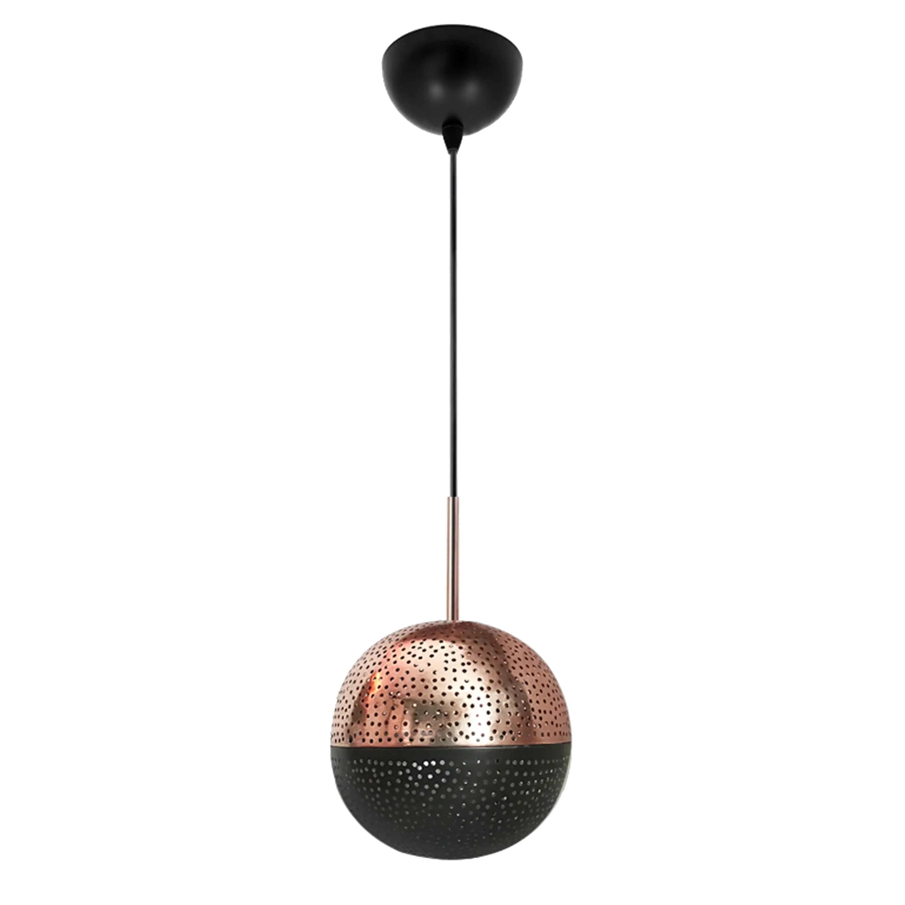 Dounia home Pendant light in polished copper  made of metal, Model: Kora
