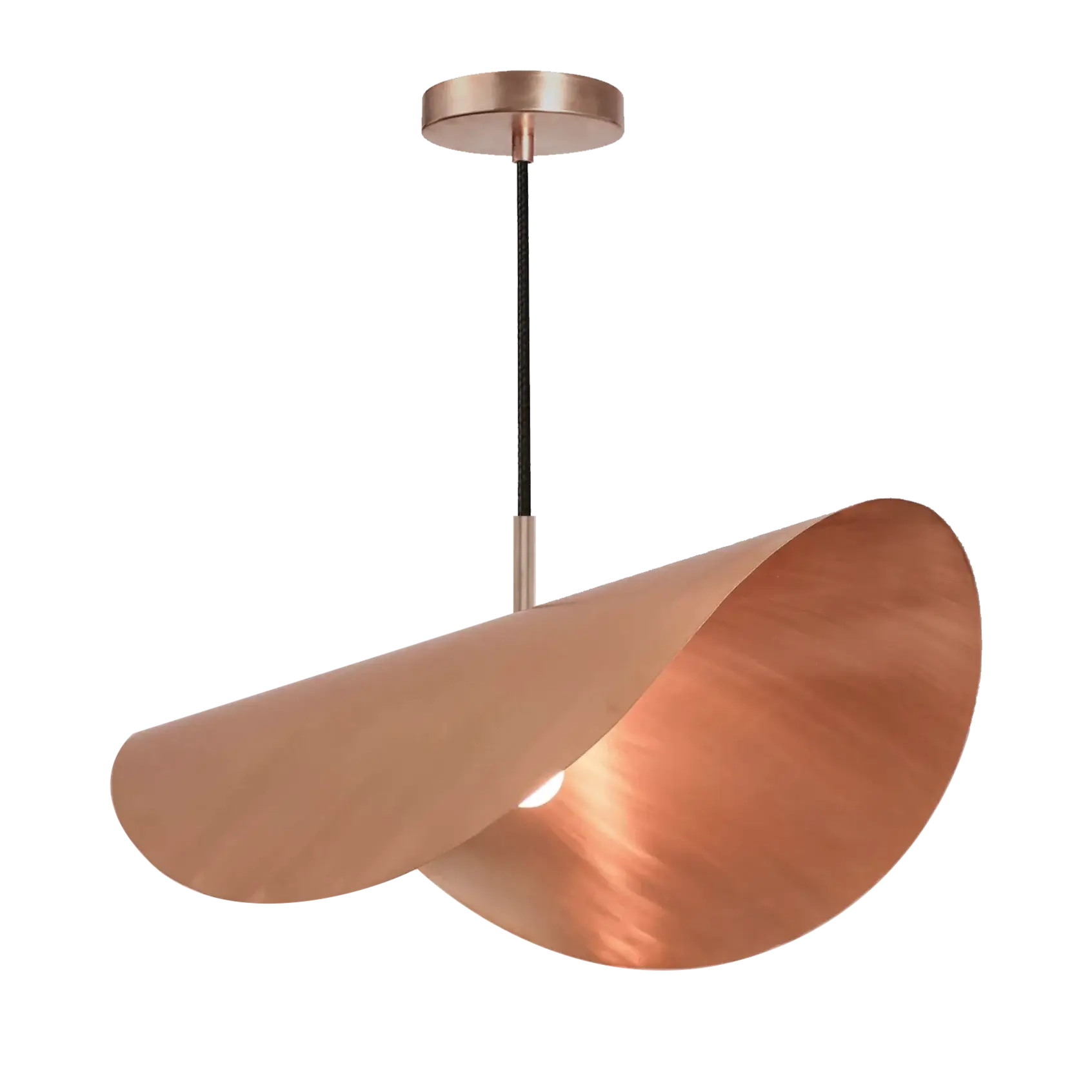 Dounia home Pendant light in Polished copper made of Metal, Model: moja