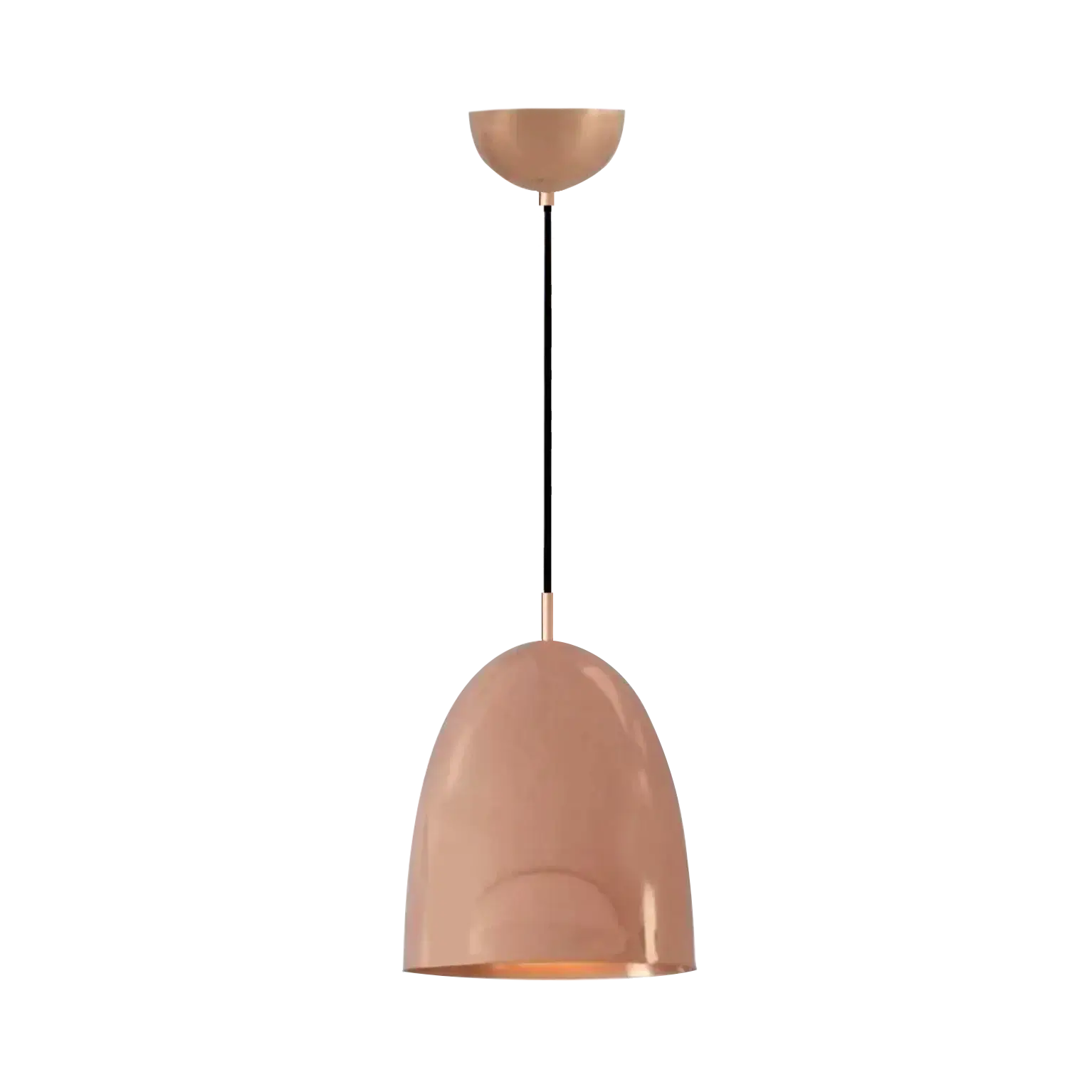 Dounia home Pendant light in Polished copper  made of Metal, Model: Roya  dome