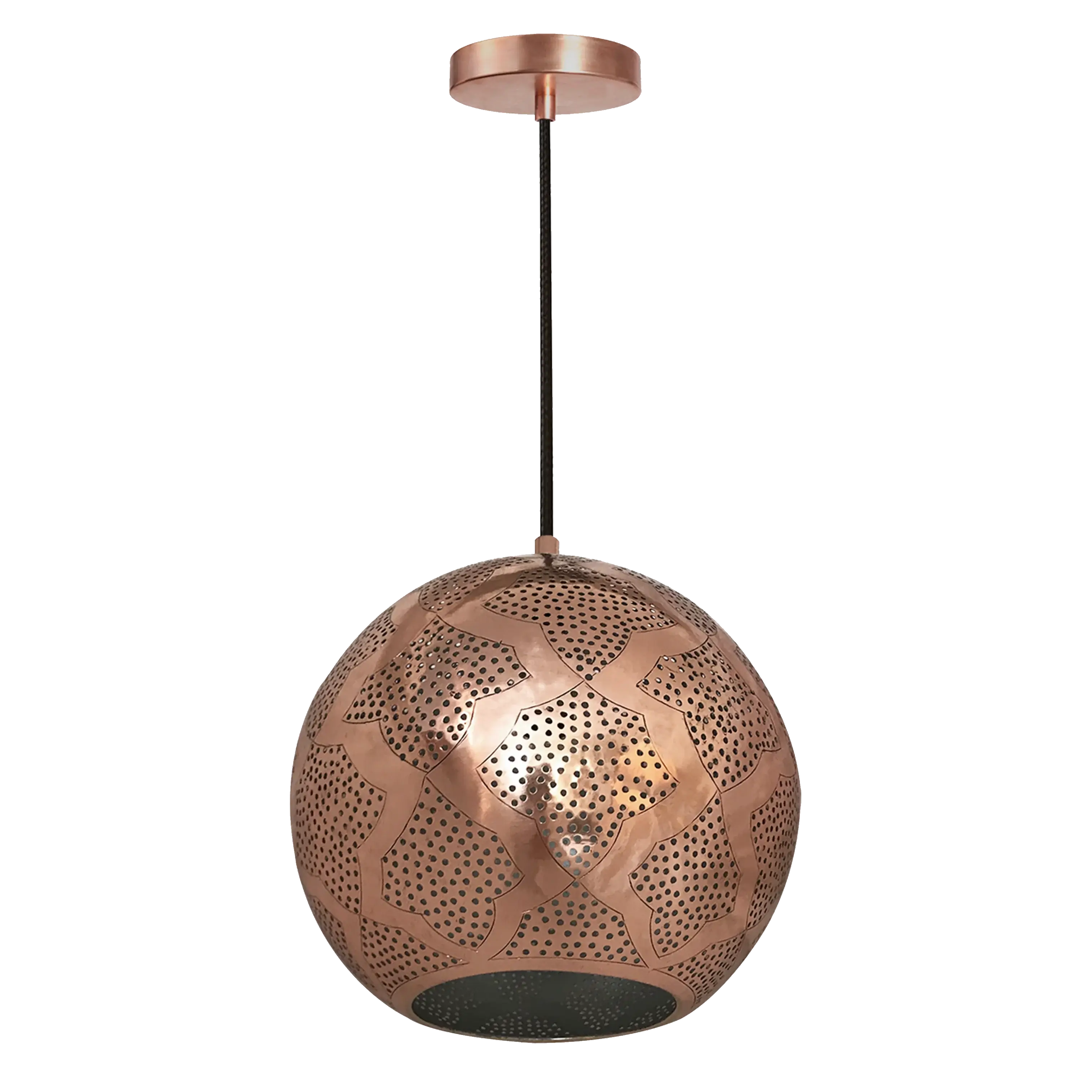 Dounia home Pendant light in Polished copper  made of Metal, Model: Warda
