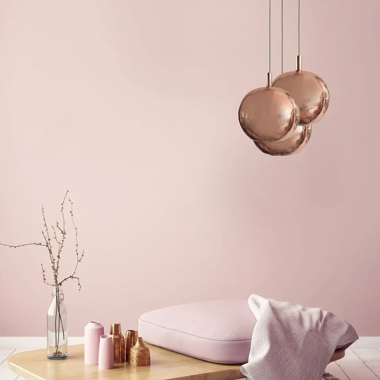 Dounia home Pendant light in Polished copper  made of Metal, Model: Mishal