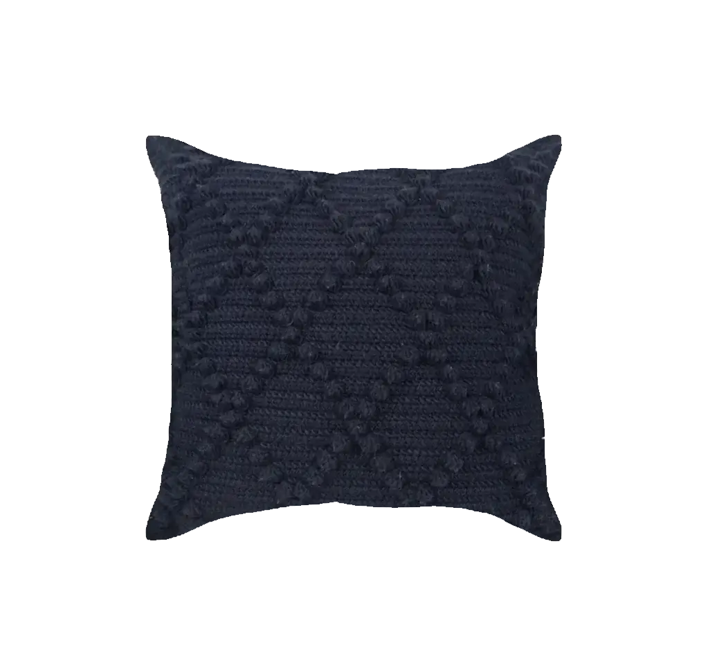 Dounia home pillow in black made of Wool and cotton, Model: Dina