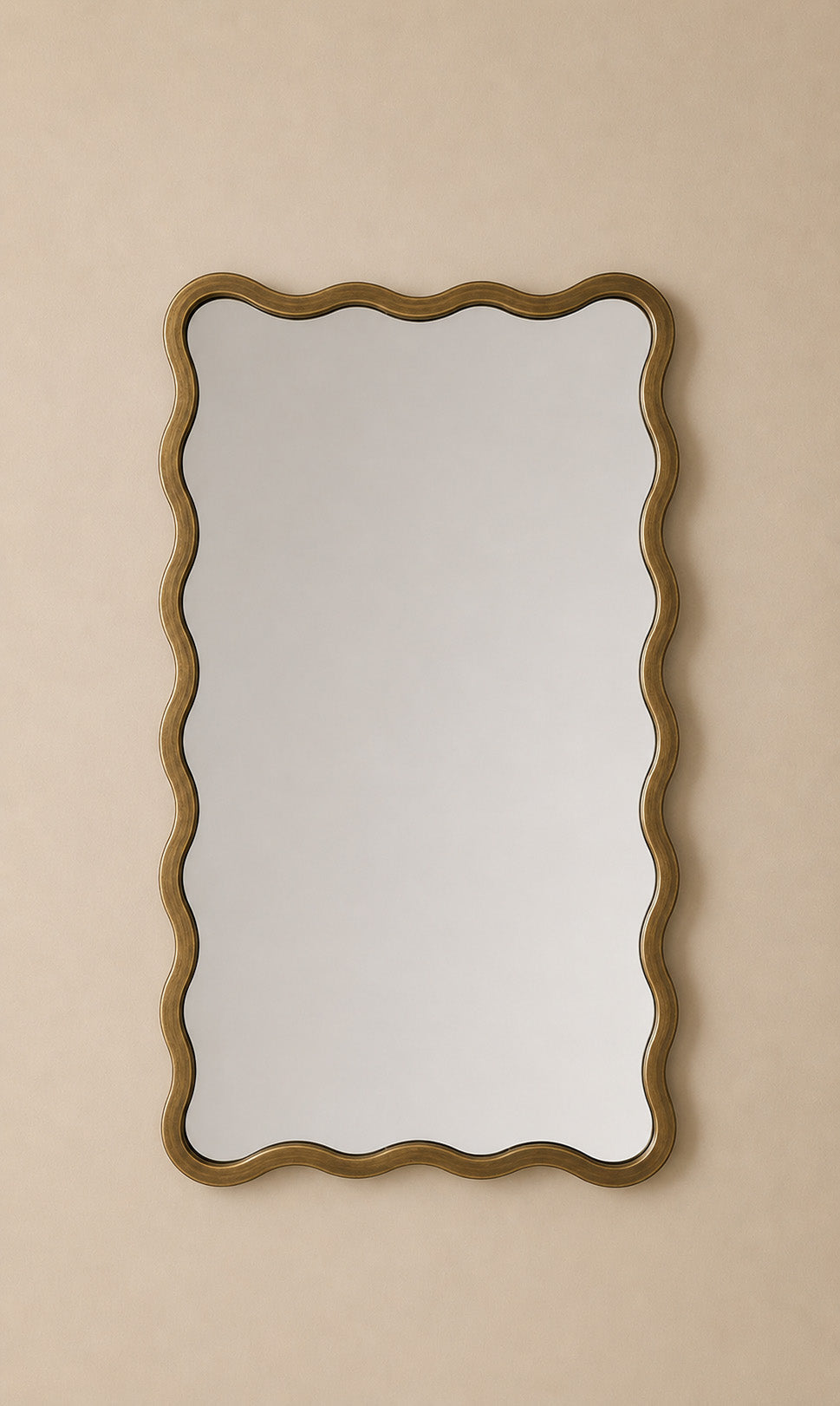 Scalloped Rectangular Wall Mirror