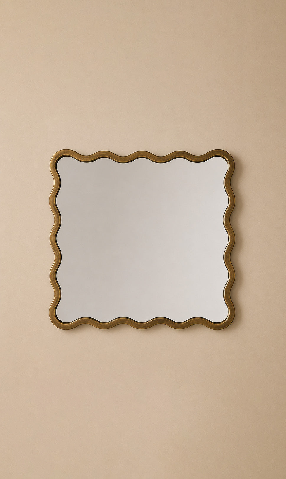 Scalloped Square Wall Mirror