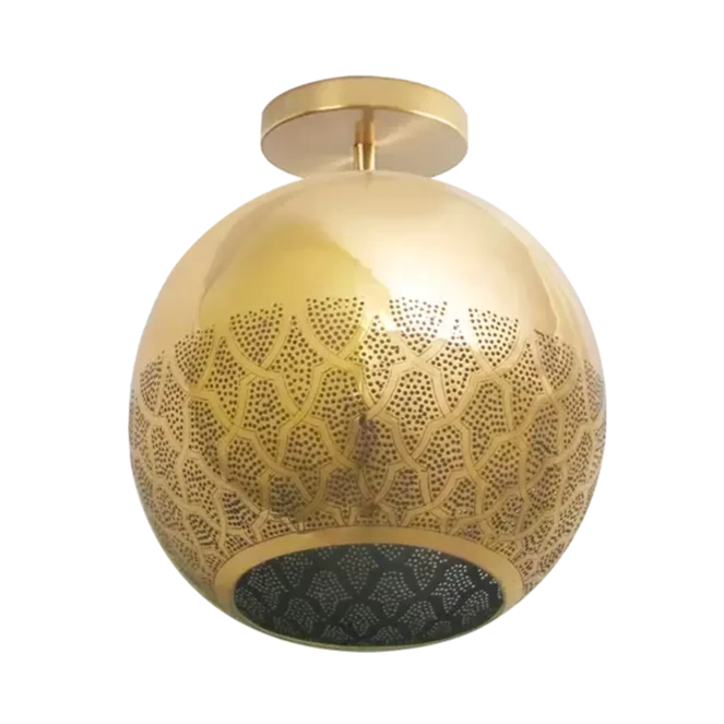 Dounia Home Nur Semi-flush | Polished Brass | 10" in Diameter