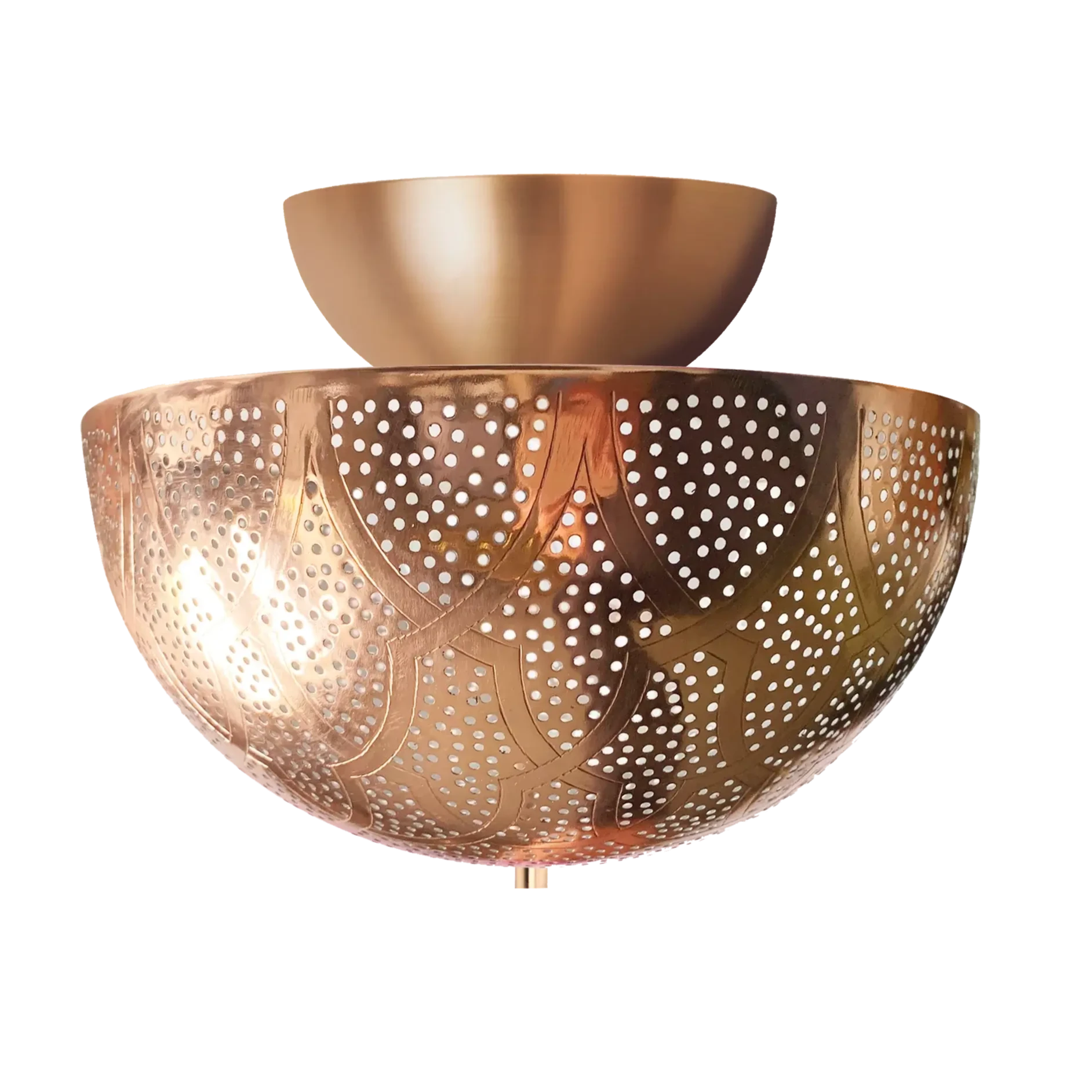 Dounia home Semi -flush mount ceiling in Polished copper  made of Metal, Model: Zana