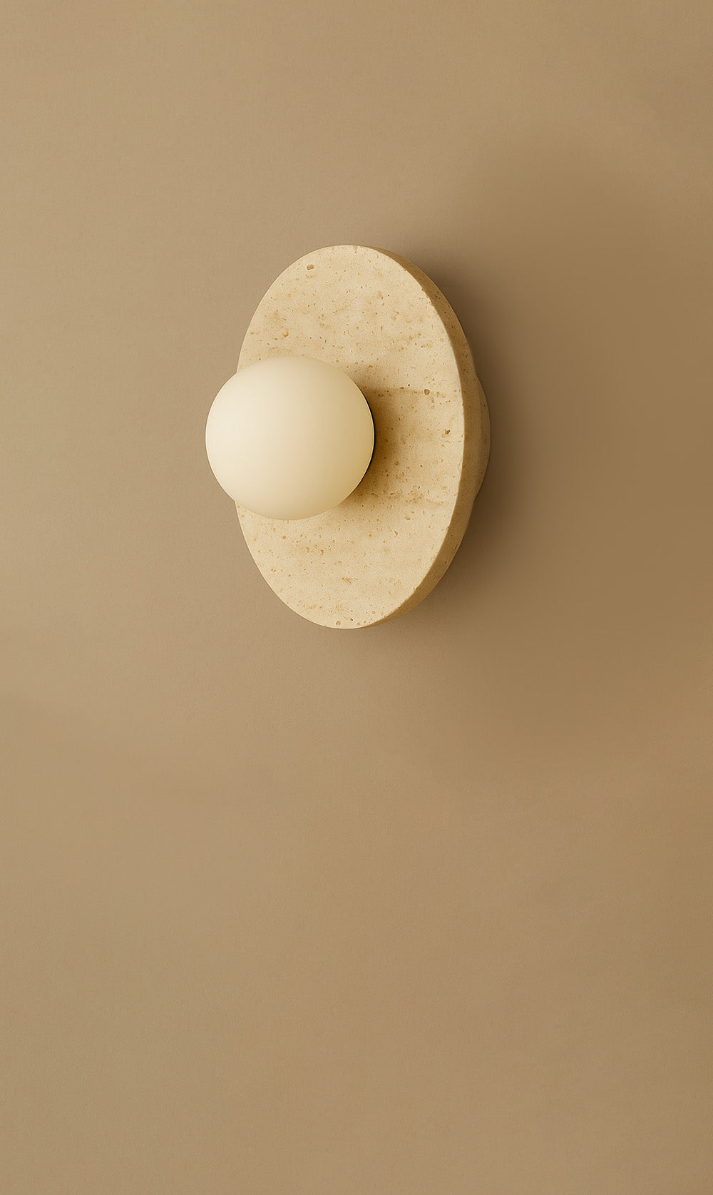 Maria Disc Wall Sconce - Travertine