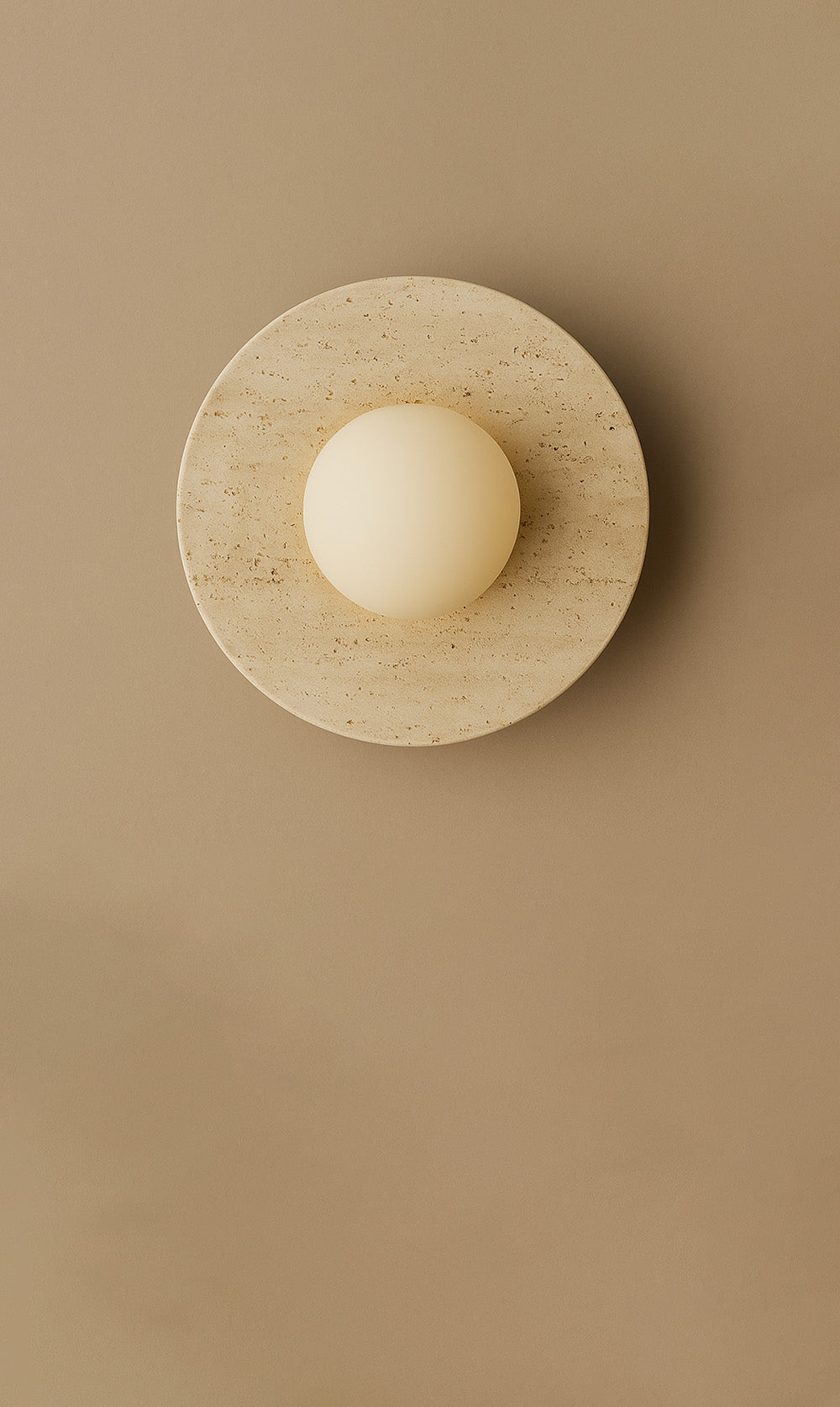 Maria Disc Wall Sconce - Travertine
