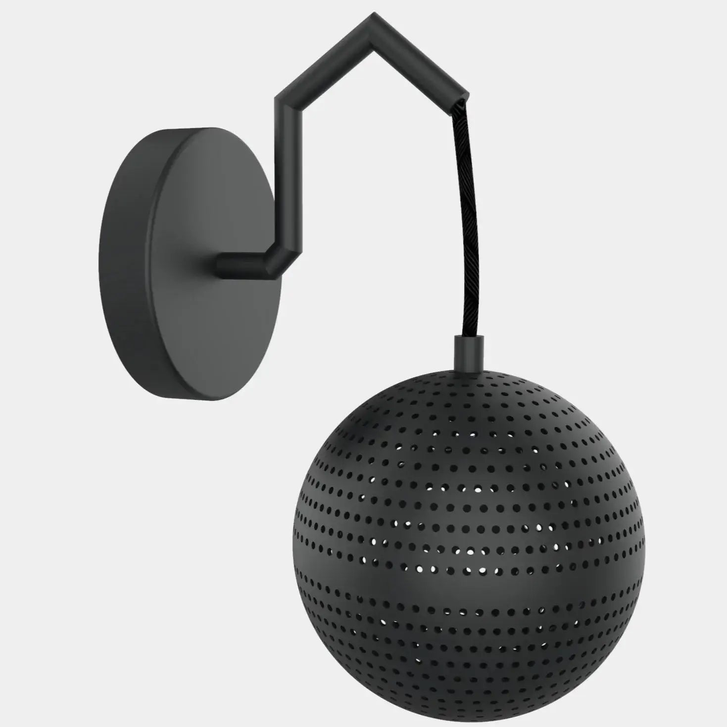 Dounia home Wall sconce in Black made of Metal, Model: Amur