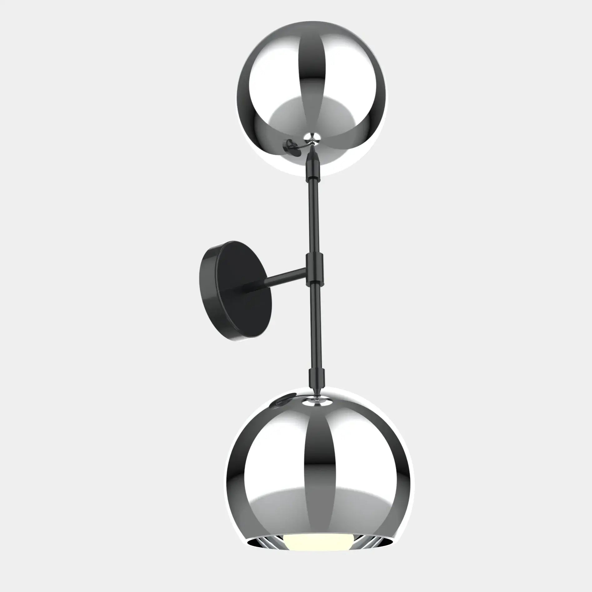 Dounia Home Wall Sconce in Polished Silver, Shade Size: 8" Model: Mishal
