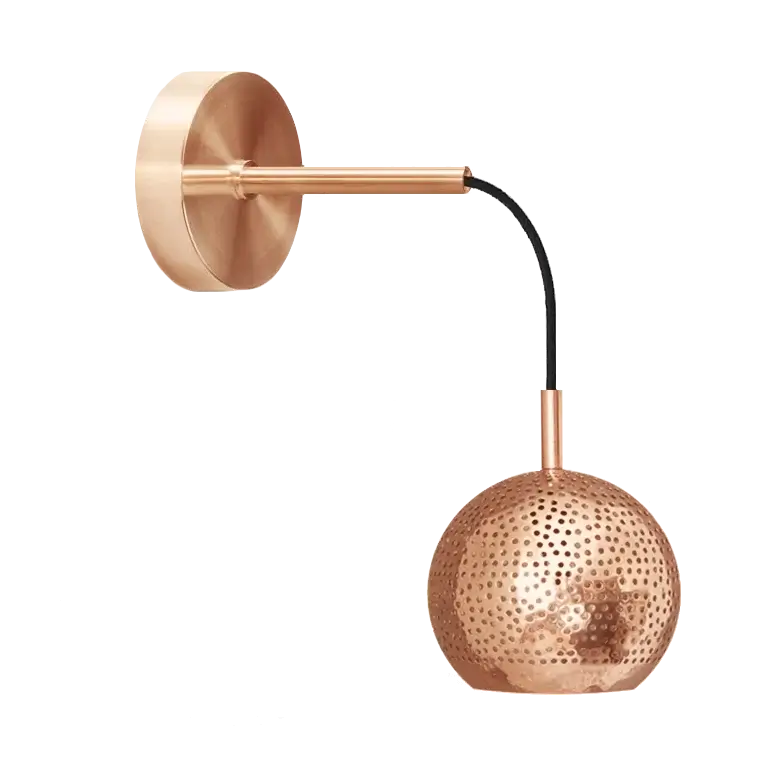 Dounia home Wall scone in Polished copper made of Metal, Model: Shams