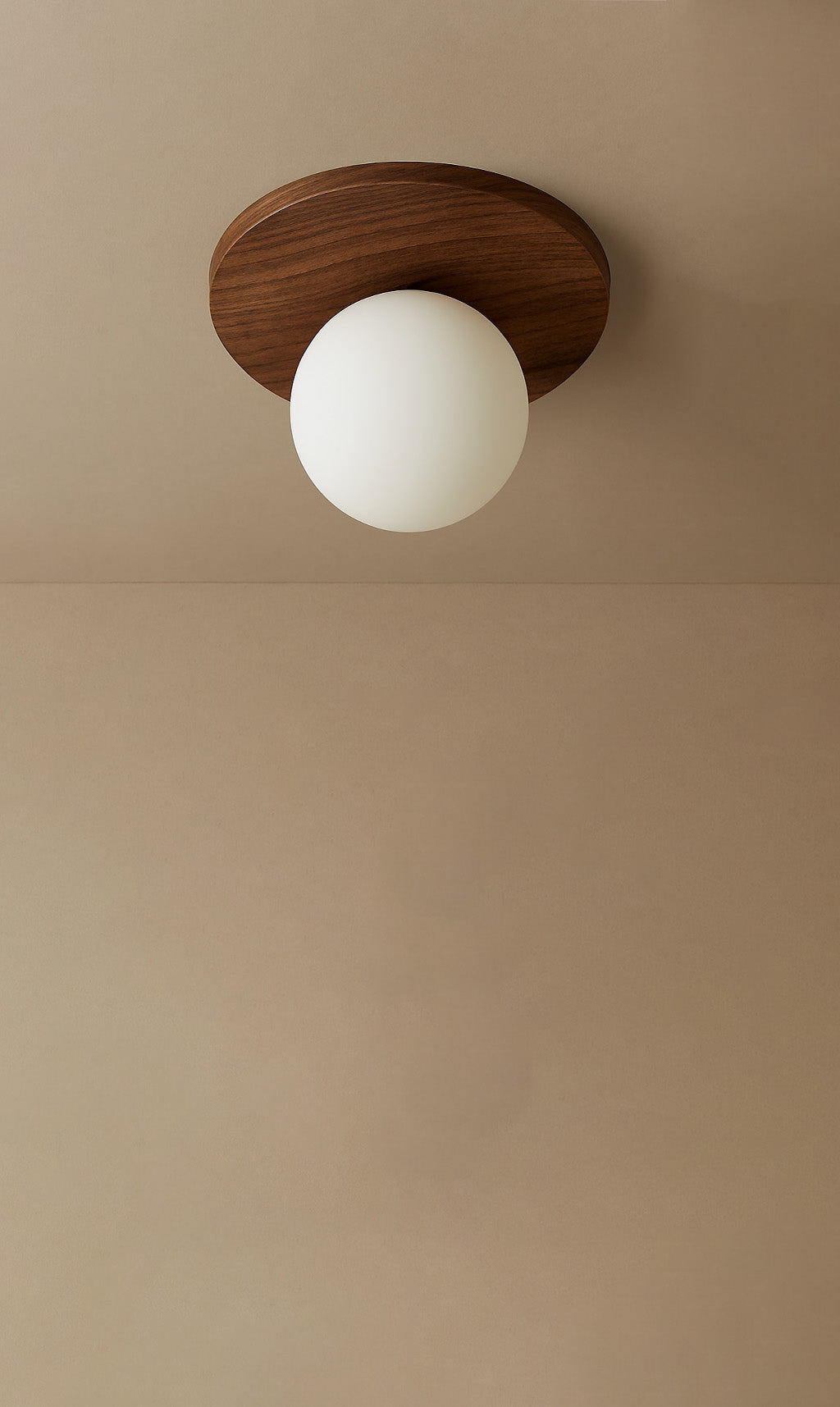 Maria Disc Flush Mount - Walnut