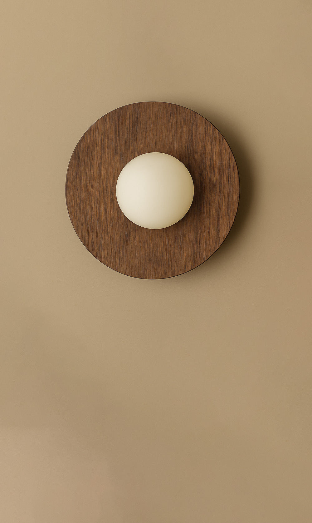 Maria Disc Wall Sconce  - Walnut