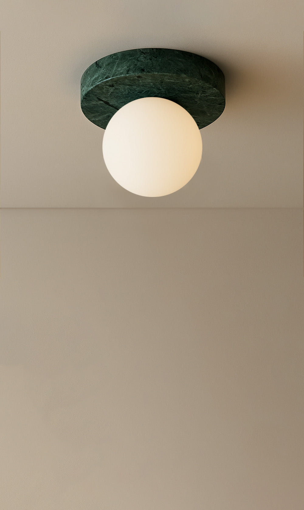Maria Disc Flush Mount  - Green Marble