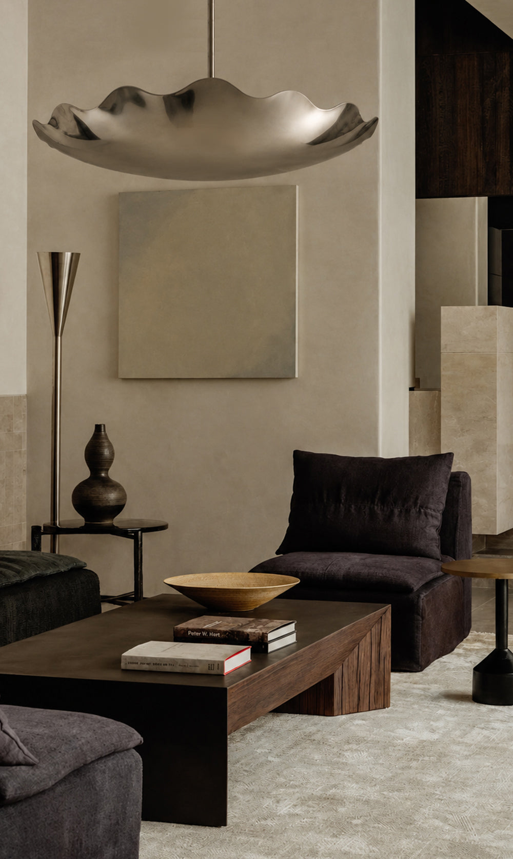 Luna Scalloped Dome Semi-flush