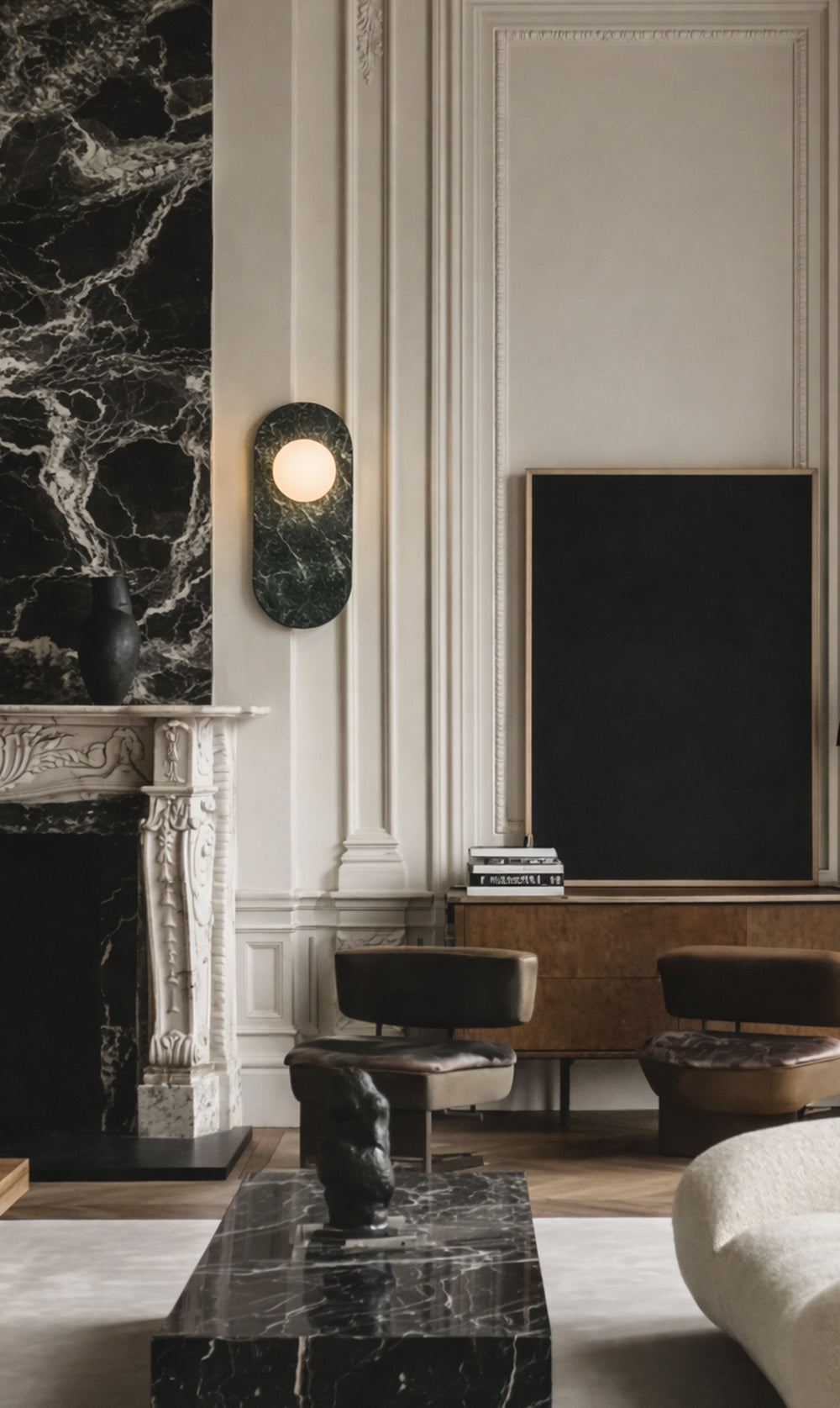 Nyla Obround Wall Sconce - Green Marble