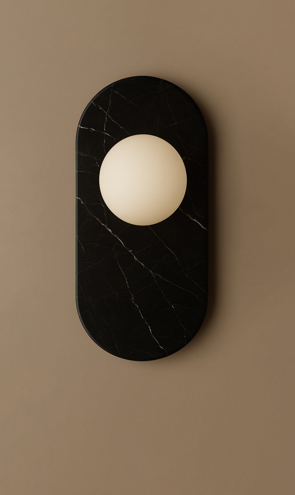 Nyla Obround Wall Sconce - Black Marble