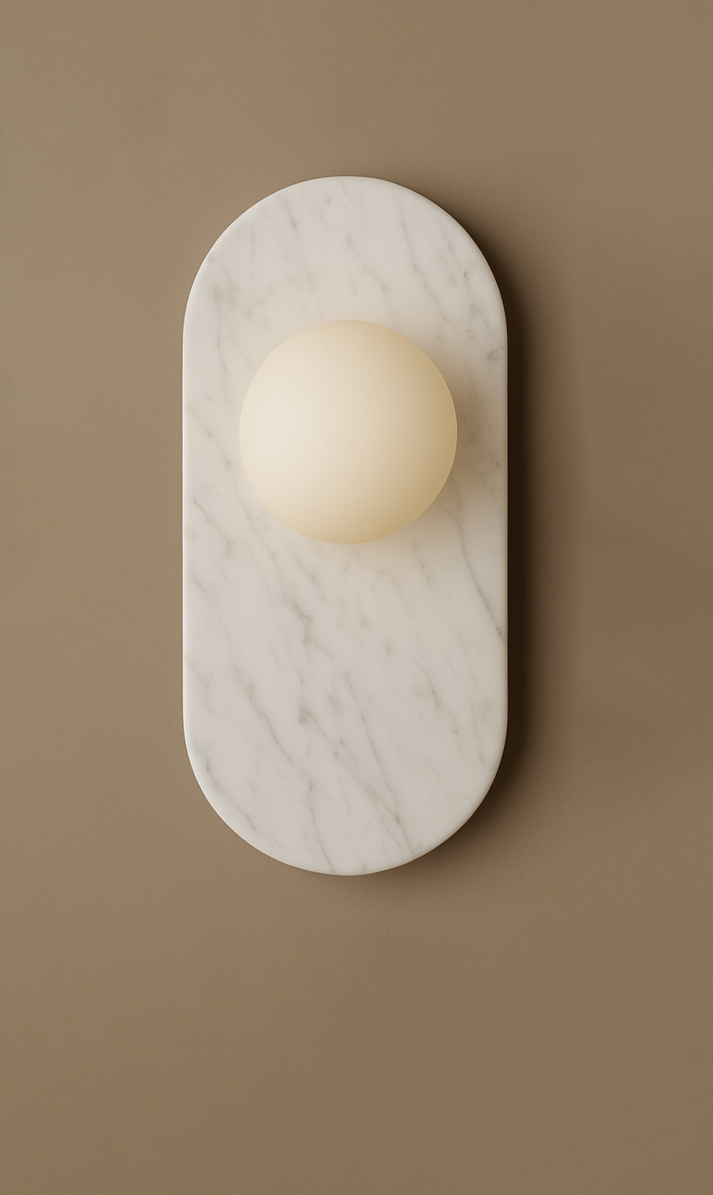 Nyla Obround Wall Sconce - White Marble