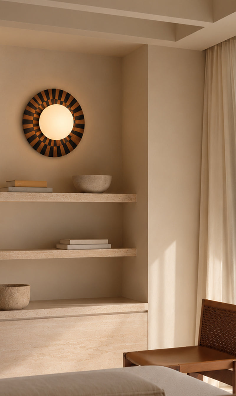 Shaa Inlay Wall Sconce - Black