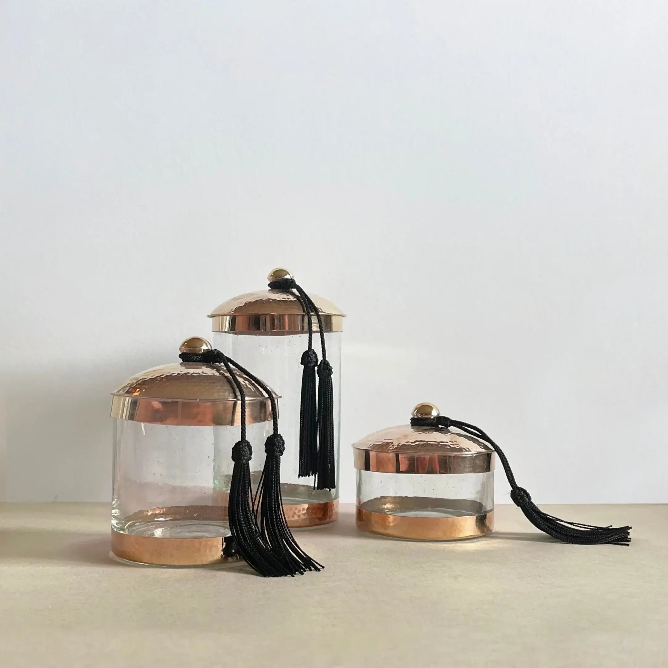 Dounia home Apothecary jar in copper made of glass, 