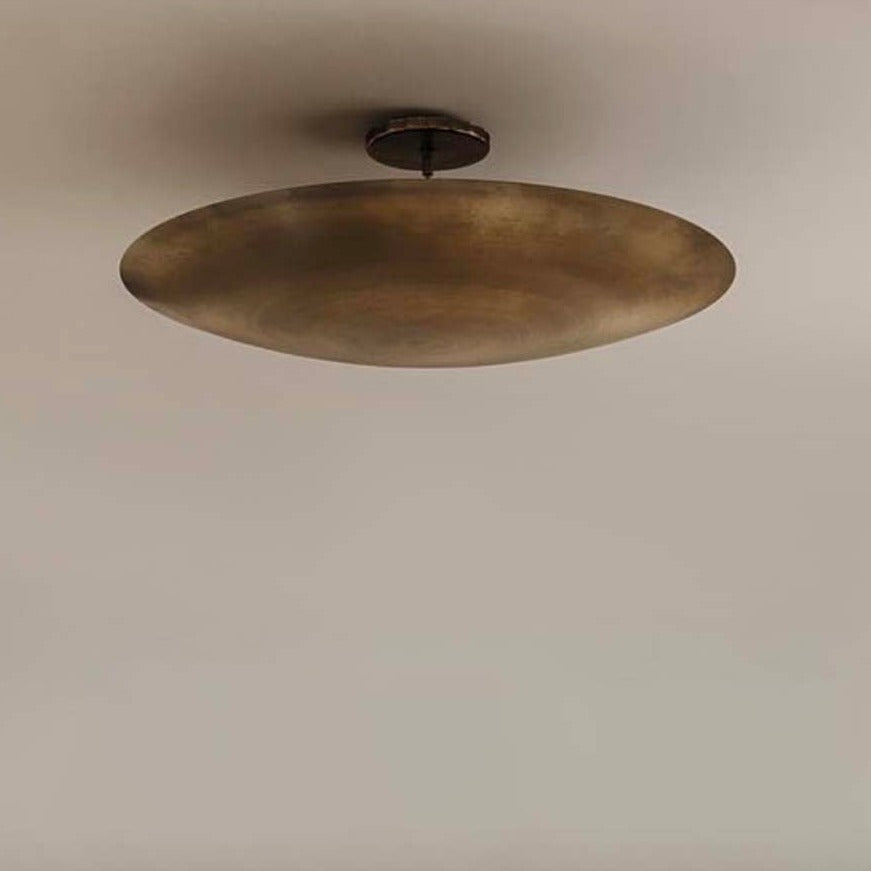 Dounia Home Dome | Semi-Flush Light 16" in Antique Brass