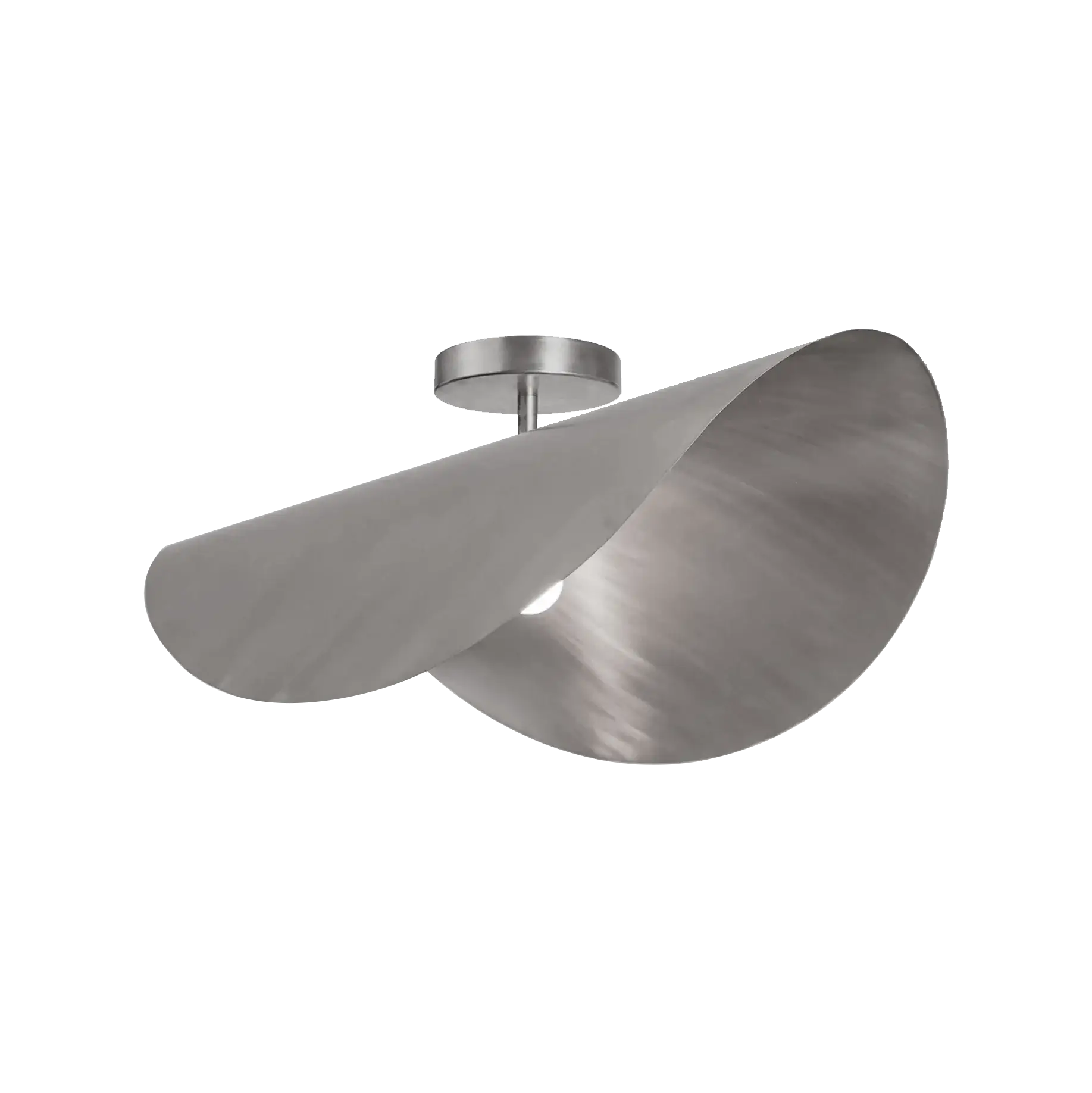Dounia home Ceiling flush mount in nickel silver  made of Metal, Model: moja