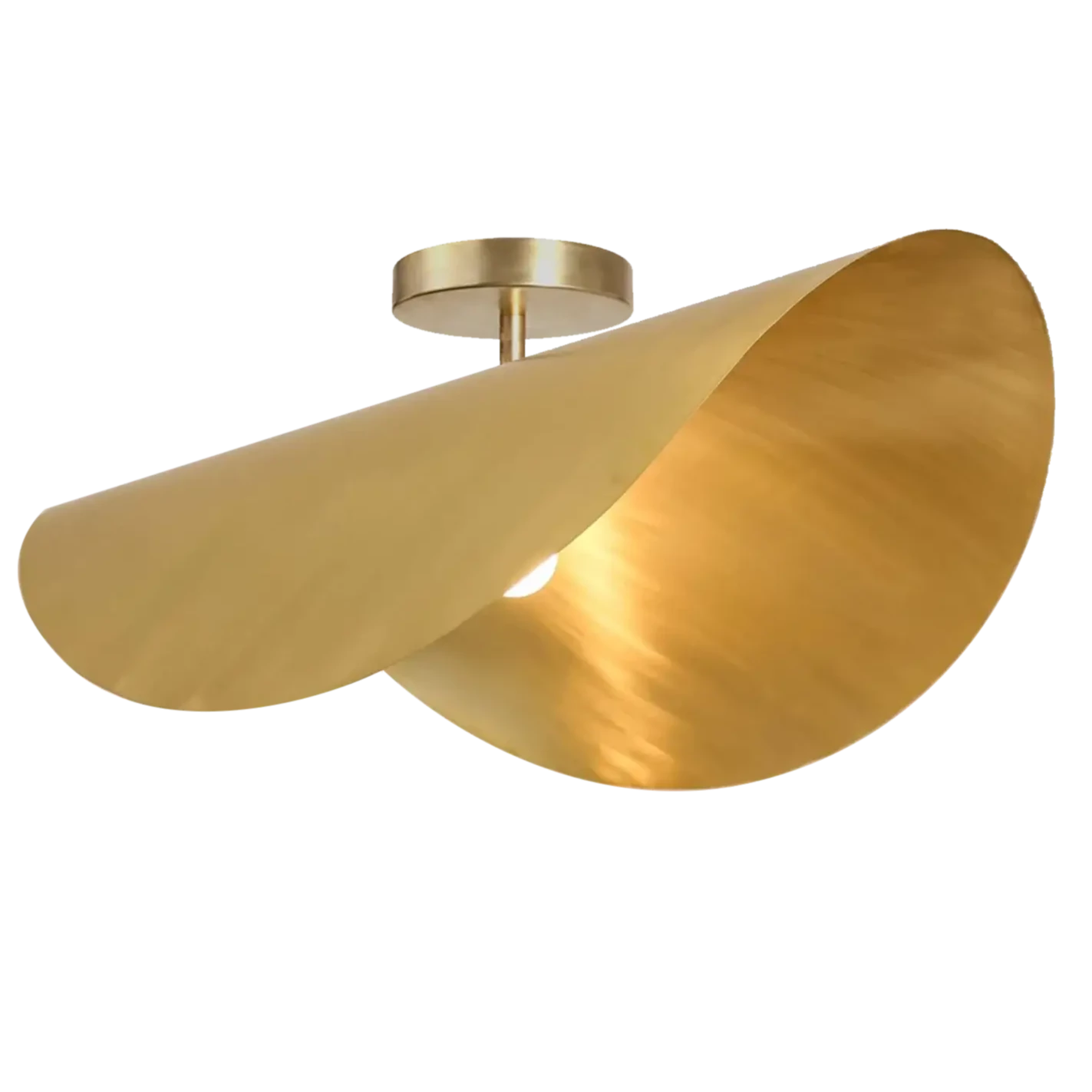 Dounia home Ceiling flush mount in Polished brass made of Metal, Model: moja
