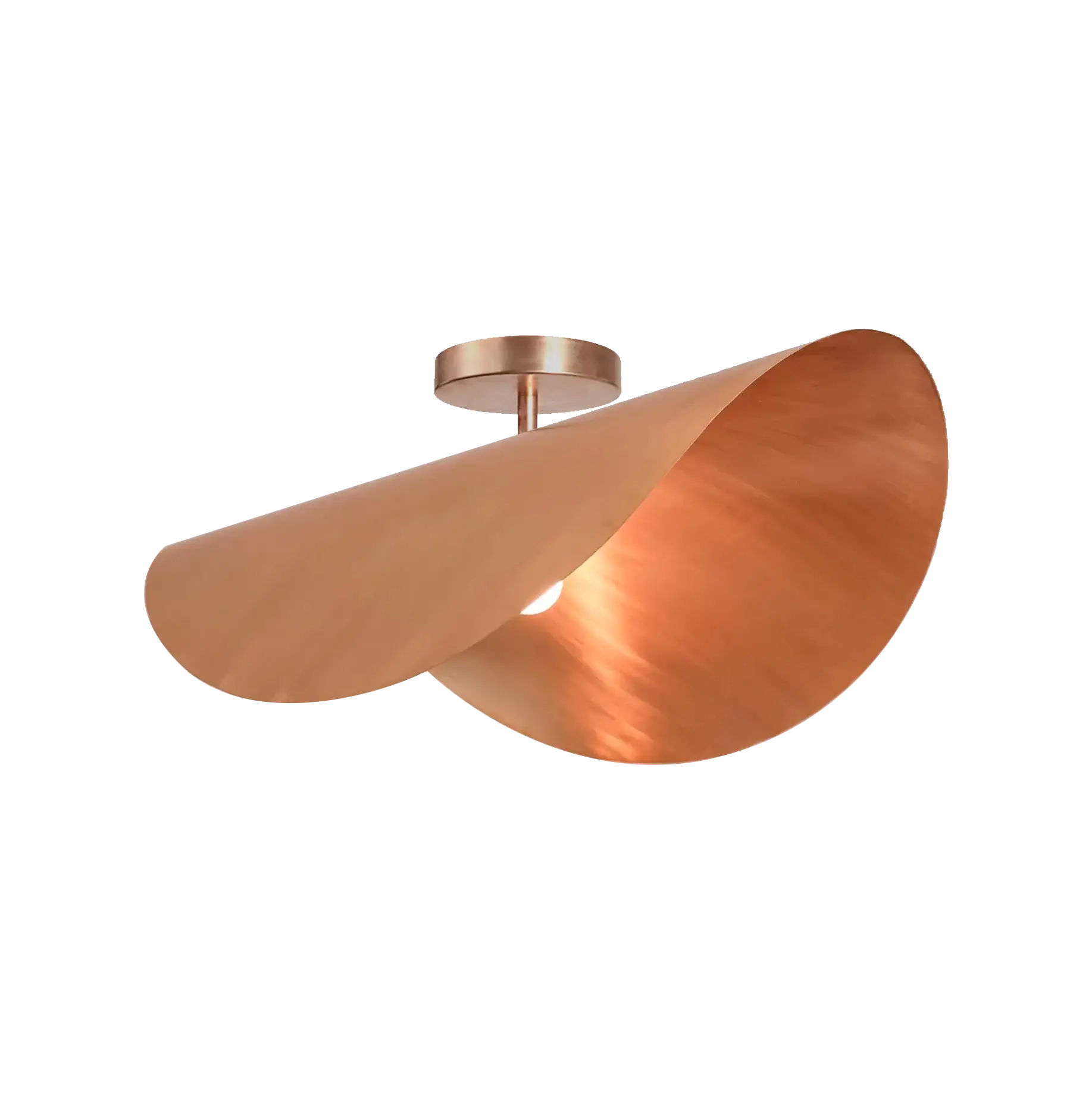 Dounia home Ceiling flush mount in Polished copper  made of Metal, Model: moja