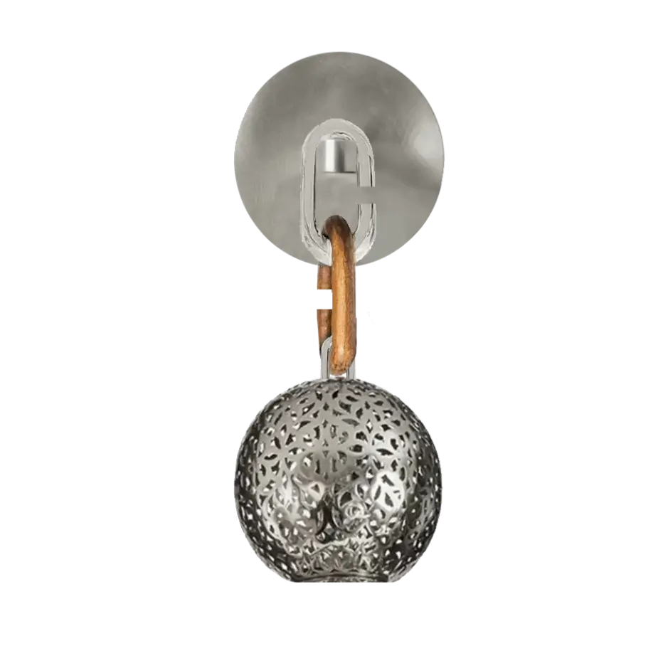 Dounia home Chain wall scone in nickel silver  made of Metal, Model: Riad