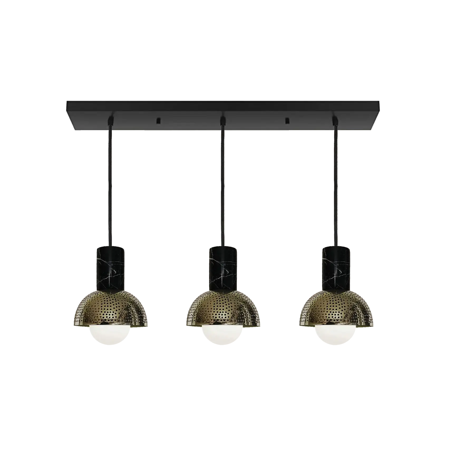 Maria linear 3 globe chandelier