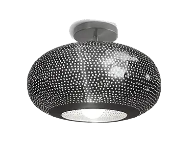 Dounia home Ceiling flush mount in black  made of Metal, Model: LIla